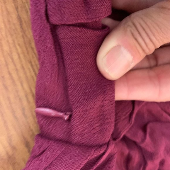 Entro Long Sleeve Burgundy Twist Mini Dress M - Picture 5 of 6